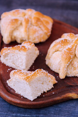 tradicional pan dulce mexicano llamado Pan de Muerto