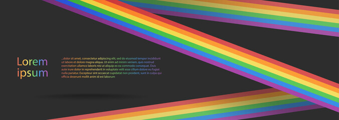 Vector flyer template. Rainbow background with copy space