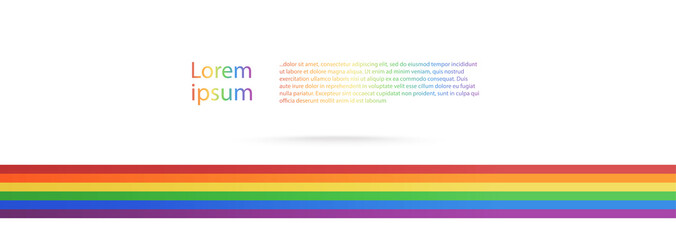 Vector flyer template. Rainbow background with copy space
