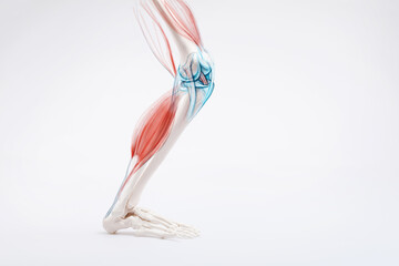 Obraz na płótnie Canvas Leg bone and muscles pain, human anatomy 