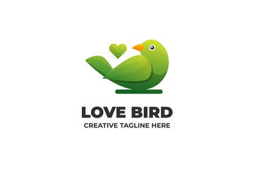 Love Bird Gradient Logo Business