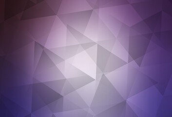 Light Purple vector triangle mosaic template.