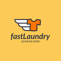 logo fast laundry delivery logo