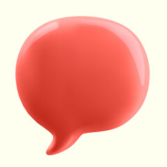 3D illustration of speech bubble. 
3d vector talking cloud. Glossy speech bubble high quality vector. Shiny cloud foam vector.
