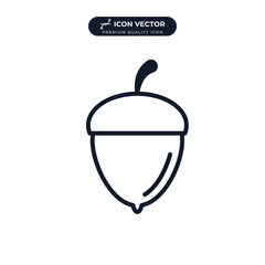 Acorn icon symbol template for graphic and web design collection logo vector illustration