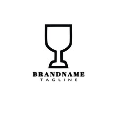 glasses logo cartoon cute black icon isolated vector illustration