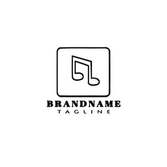 musical notes logo icon design template vector illustration