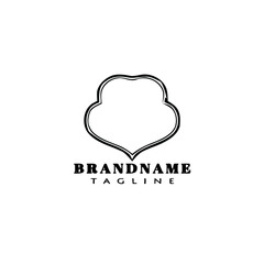 shield logo cartoon icon design black isolated vector illustration