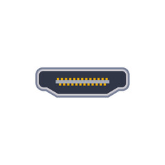 HDMI pc universal connector icon. Vector graphic illustration of Port in flat style.