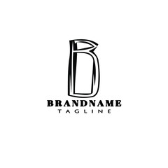 letter b logo icon design template black isolated vector illustration