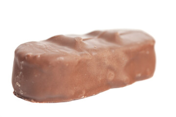 Chocolate bar with coconut isolated on white background