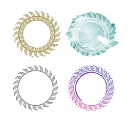 Boho Circle Leaf Frame