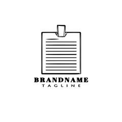 unique block notes logo simple icon design template black isolated vector illustration
