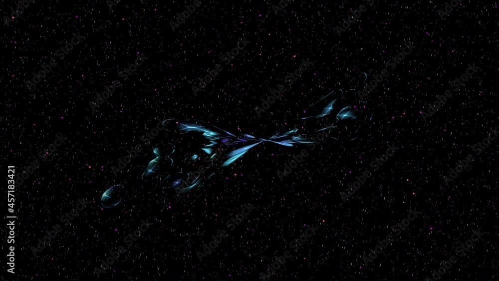 Aufkleber abstract flight between galaxies at high speed against the background of shining cosmic stars. excel