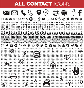 Contact icons & line icons