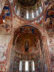 Fototapeta na wymiar Fresco inside Cathedral of the Virgin in Gelati monastery