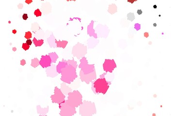 Light Pink vector pattern with random forms.