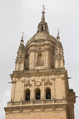 Fototapeta na wymiar Closeup of Salamanca Cathedral Church Tower