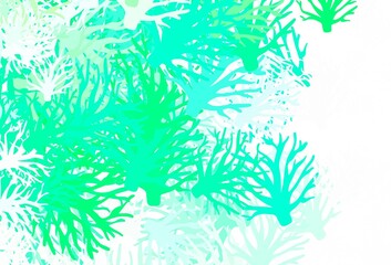 Light Green vector natural artwork with branches.