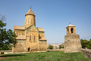 Beautiful orthodox stone church in one of the villages in Georgia