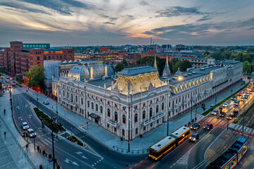Łódź, Poland- view of the Poznański Palace.	 - obrazy, fototapety, plakaty