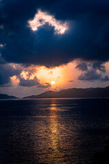 sunset over the ocean