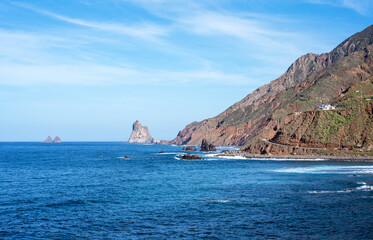 coastline in Benijo, Anaga, North Tenerife,