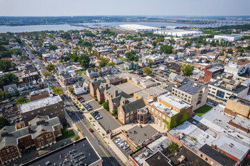 Aerial of Perth Amboy New Jersey 