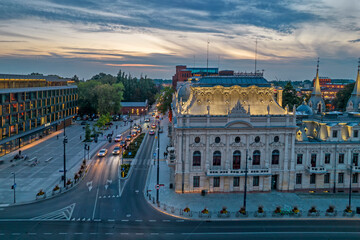  Łódź, Poland- view of the Poznański Palace.