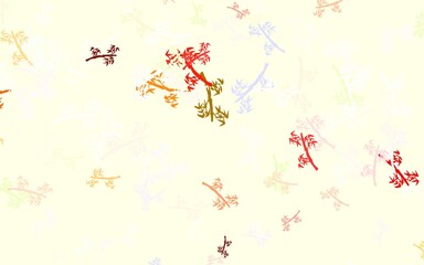 Light Multicolor vector abstract backdrop with branches.