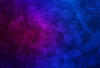 Dark Pink, Blue vector abstract background with roses, flowers.