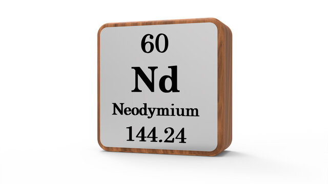 3d Neodymium Element Sign. Stock image.