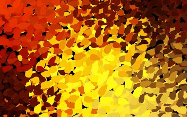 Dark Orange vector template with chaotic shapes.