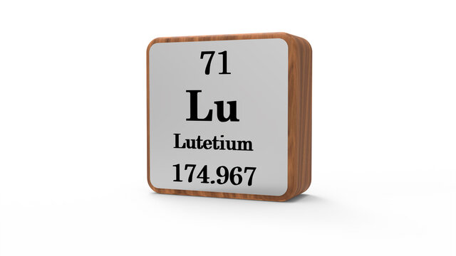 3d Lutetium Element Sign. Stock image.	