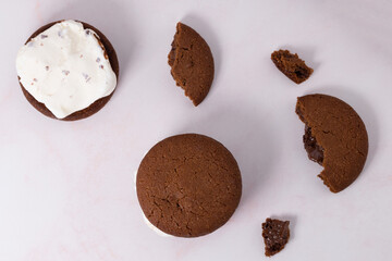 Homemade Chocolate Chip Cookie Ice Cream Sandwich