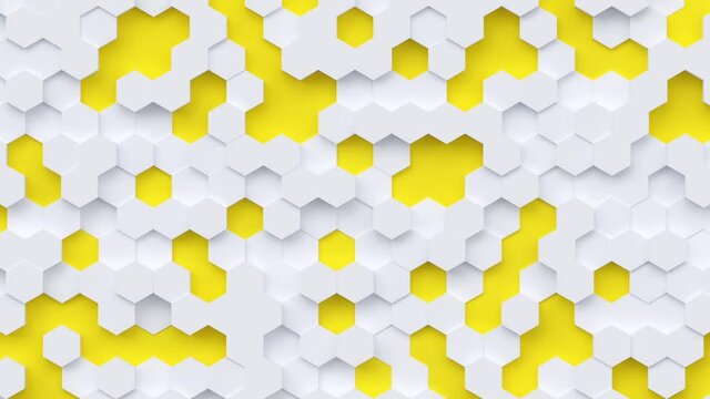 Geometric modern animated seamless looping abstract background. 3d render design element, creative motion graphics, moving geometrical pattern