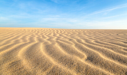 Lacka dune in Leba. Slowinski National Park. Popular tourist destination in Poland.