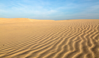 Lacka dune in Leba. Slowinski National Park. Popular tourist destination in Poland.