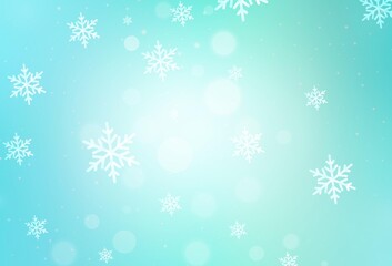 Light Green vector background in Xmas style.