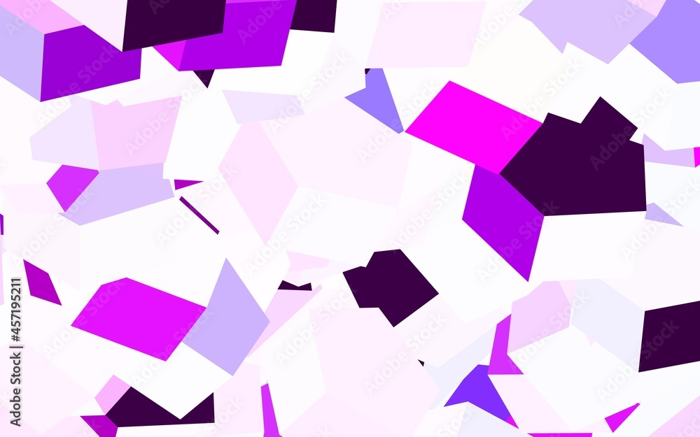 Poster light purple vector template in hexagonal style.