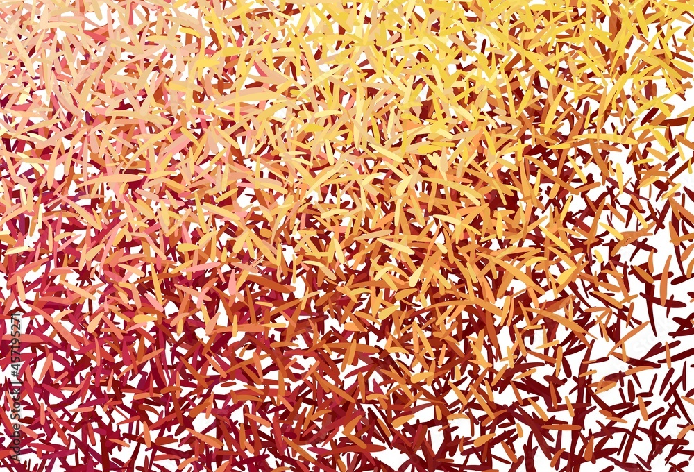 Poster light red, yellow vector texture with colored lines.