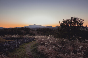 sunset in the mountains