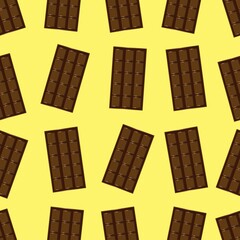 Dark chocolate bar seamless surface pattern