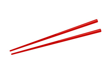 Red chopsticks in vector icon