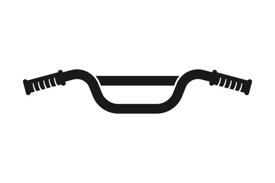 Bike or bicycle handlebars for biking concept in vector icon