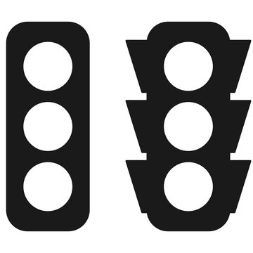 Stop lights or traffic lights in vector icon