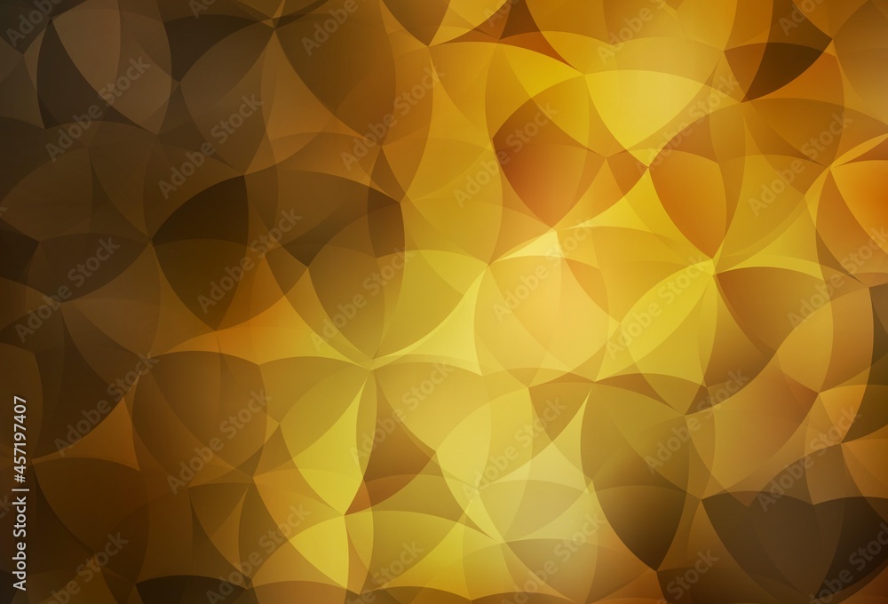 Poster dark orange vector gradient triangles texture.