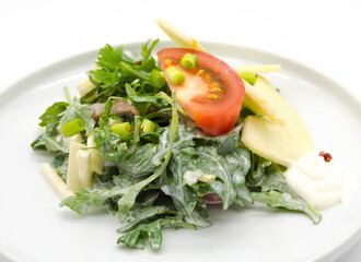 Arugula and tomato salad