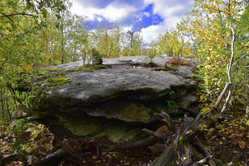 Bizarre stone outliers of the Kamenny Gorod tract (Gremyachinsky district, Perm Territory)