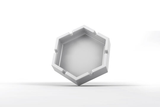 Gravity Hex Ashtray Mockup. 3d Rendering